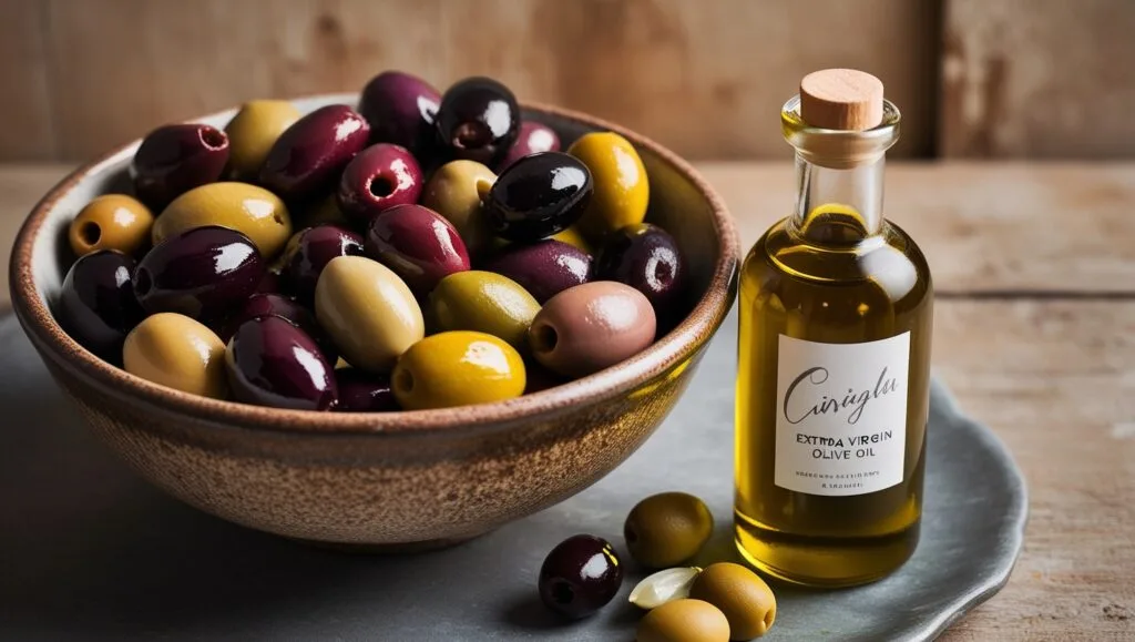 Greek Olive Oil: A Taste of the Mediterranean 4 Greek Olive Oil: A Taste of the Mediterranean A bottle of premium Greek extra virgin olive oil with a sprig of rosemary.